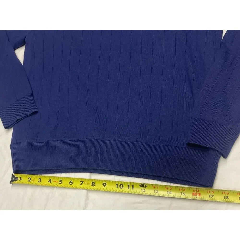 Bobby Jones  1/4 zip golf sweatshirt Merino Wool men’s size M Navy Blue Golfwear